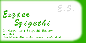 eszter szigethi business card